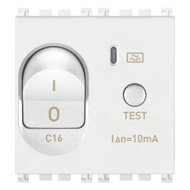 Arke: 1P+N C16 RCBO 120-230V 50-60 Hz 10mA white, 2-module product image