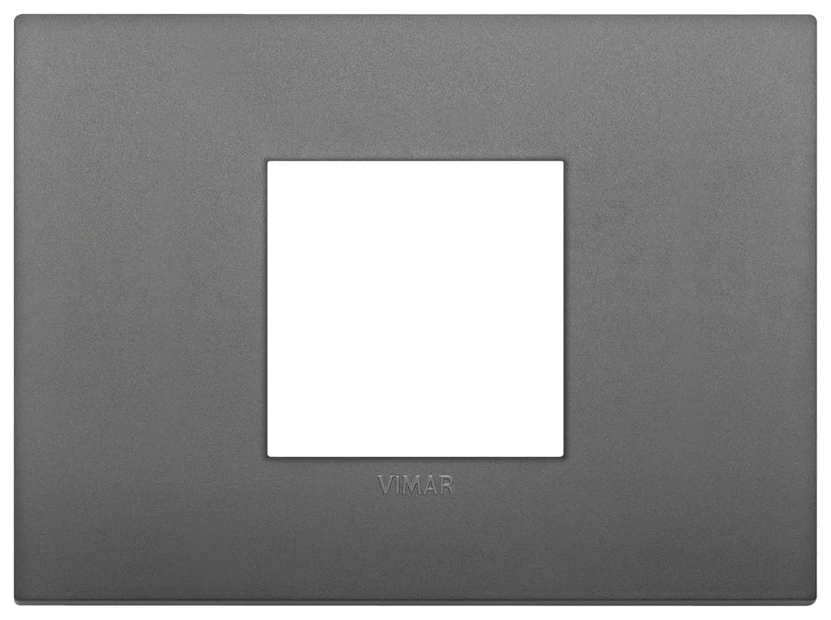 Arke Cover Plate: 2-Module Central Technopolymer Grey, Classic product image