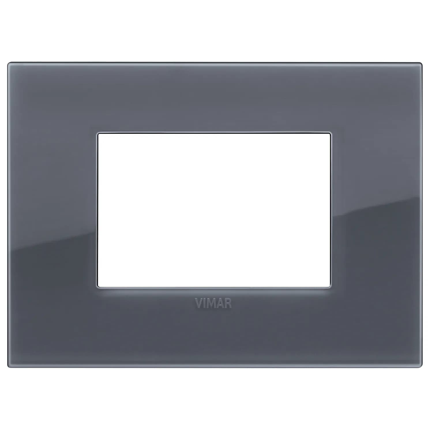ARKE: 3-Module Classic Cover Plate Technopolymer Reflex Smoke Grey product image
