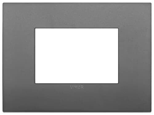 Cover Plate, Technopolymer, Grey, 3 Module, Square, Arke Series product image