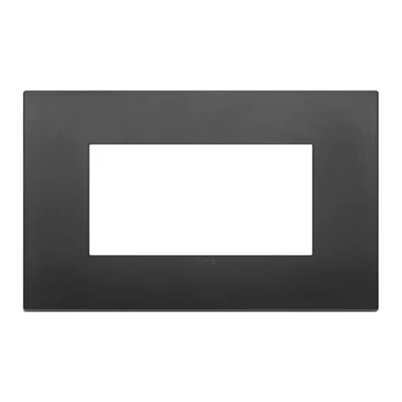 Arke: 4-Module Technopolymer Classic Cover Plate Black product image