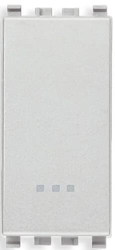 Eikon 3-Way Switch, 1P/2T, 16A-250V Illuminable, 1 Module, Next (Silver) product image