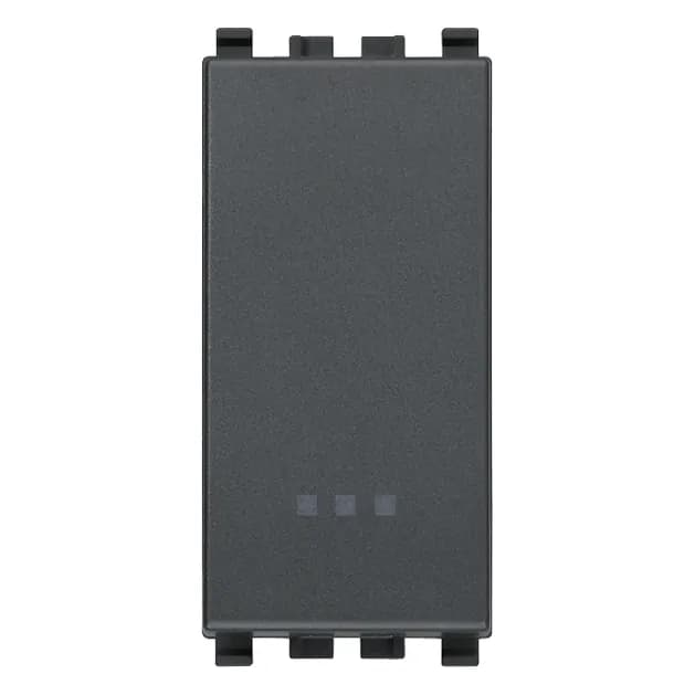 EIKON: MOMENTARY 1P1T (NO) 10 A 250V LIGHTABLE, SCREWLESS TERMINALS, GREY product image