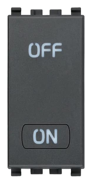 Switch: 2P 1-Way 20A OFF-ON, Grey, Eikon product image