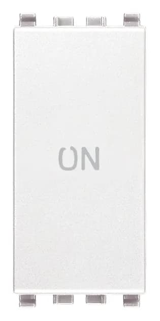 Switch: 1P NO+NC Push Button ON Symbol, White, Eikon product image