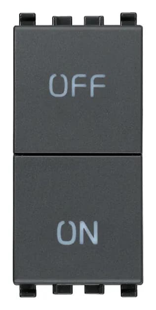 EikonSwitch: Two independent 1P NO+NC 10A 250V, On/Off Symbol, Grey product image