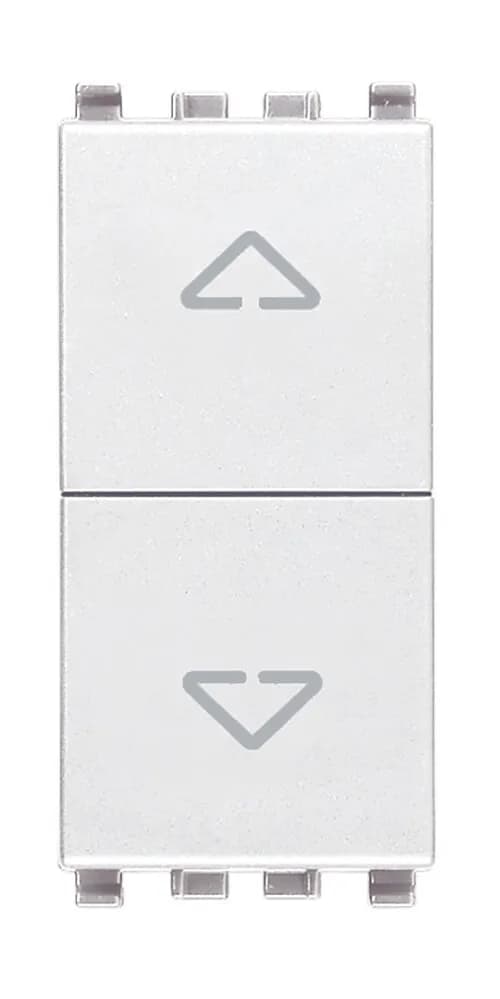 Eikon Interlocked Momentary Push-Button Switches, 1P/NO + 1P/NO, 10A/250V, with Arrows, 1M, White product image