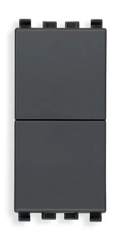Eikon Momentary Switch, 1P/2T, 10A-250V 1 Module, Grey product image