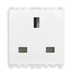 Eikon British Outlet, 2P+E, 13A-250V, SICURY 2M, White, product image