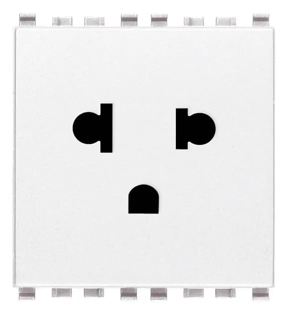 Eikon White: USA+EU SICURY, 2-Module, 2P+E, 16A, 250V product image