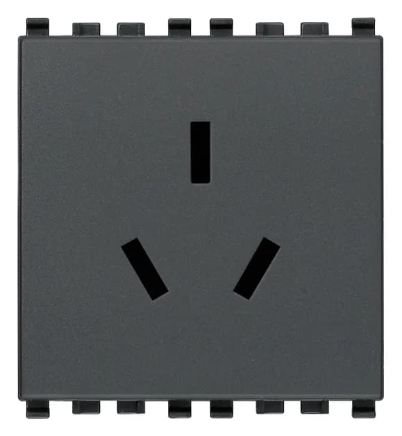 OUTLET: Eikon Chinese SICURY outlet grey 2-Module 2P+E 16 A 250 product image