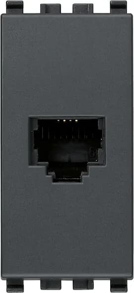 Eikon RJ11 Phone Jack, 6-Pos/4-Conductor, 1M Grey, *Surcharge may apply if buying less than 20 product image