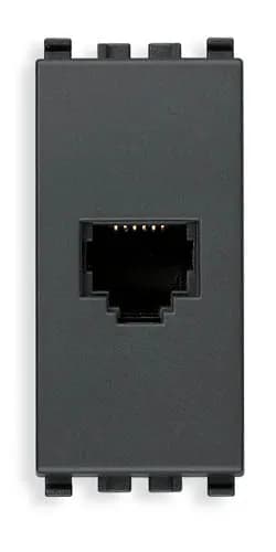 Eikon RJ12 Phone Jack, 6-Position/6-Conductor 1 Module, Grey product image