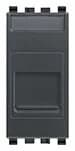 Eikon RJ45 Cat6 UTP Socket w/Cover 1 Module, Grey product image
