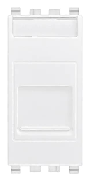 Net Safe: RJ45 Cat6 UTP Outlet+Cover, White, T568A/B, 8 Contacts, 1-Module product image