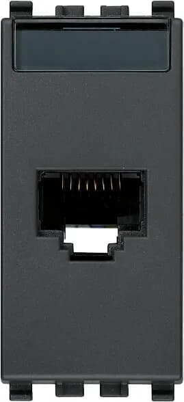 Eikon RJ45 Cat5e Netsafe UTP Socket 1 Module, Grey product image