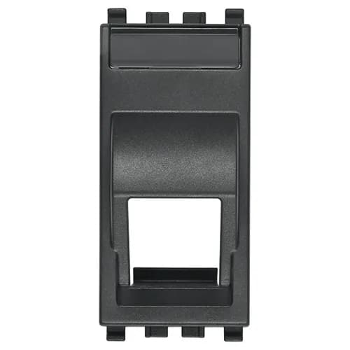 EIKON: 1-module, RJ45 Slanting Keystone Adaptor, Grey product image