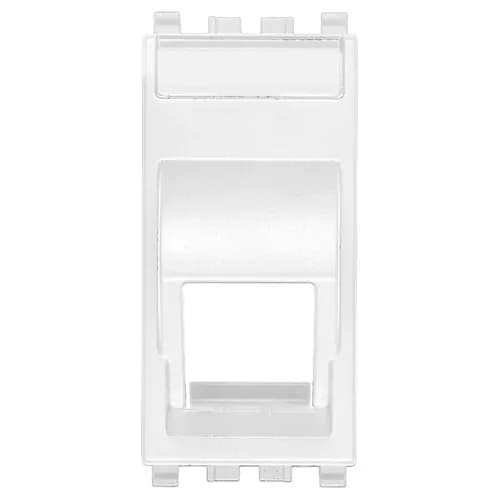 EIKON: 1-module, RJ45 Slanting Keystone Adaptor, White product image