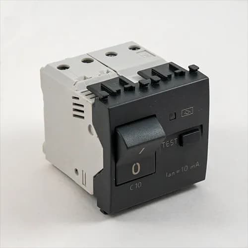 EIKON RCBO, 1P+N, C10, 10MA GREY, 120-230V, 50-60HZ product image
