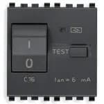 Eikon RCBO, 1P+N, 16A-120/230V, 6 mA 2 Module, Grey product image