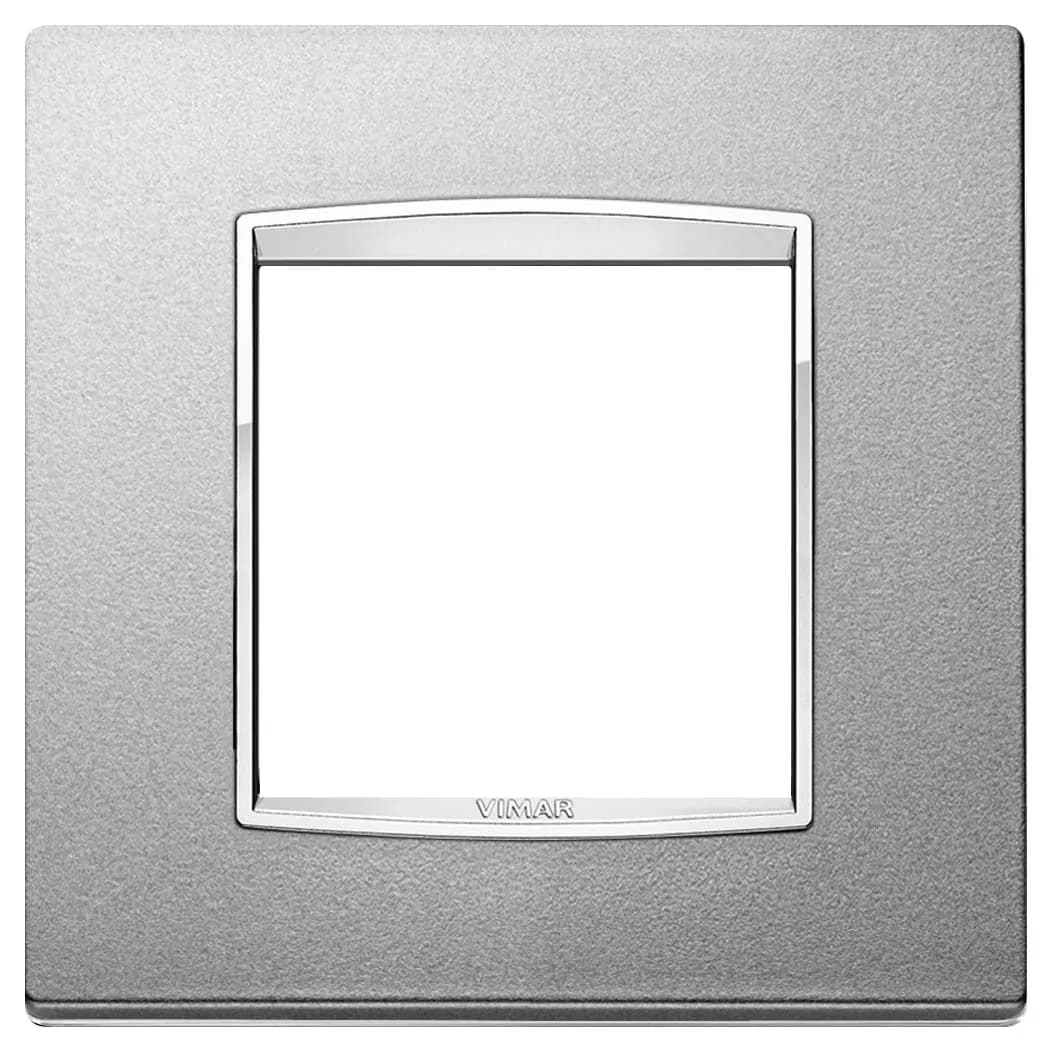 Plate: Metal, Matte Silver 2M, Square, Eikon product image