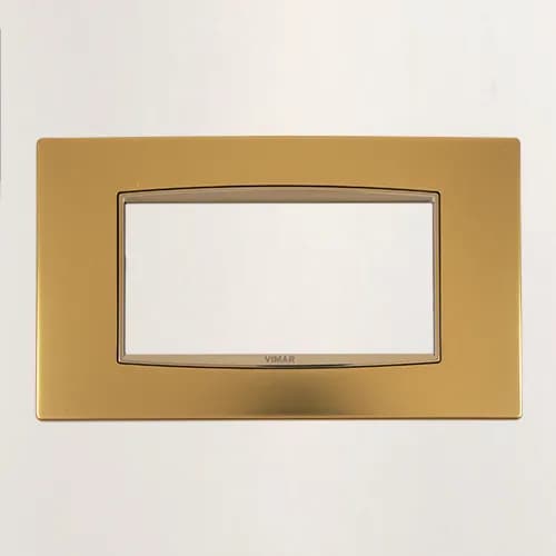 Plate: Metal, Satin Gold 4M, Square, Eikon product image