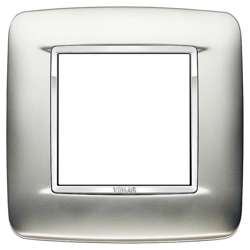 Eikon: Round Cover Plate 2M Galvan Satin Chrome  product image