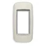 Eikon Total Look Round Cover Plate, Matte Silver Die-Cast Metal, 1 Module product image