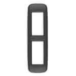 Eikon Round Cover Plate, Bright Matte Anthracite, Die-Cast Metal, 2 Module Panel product image