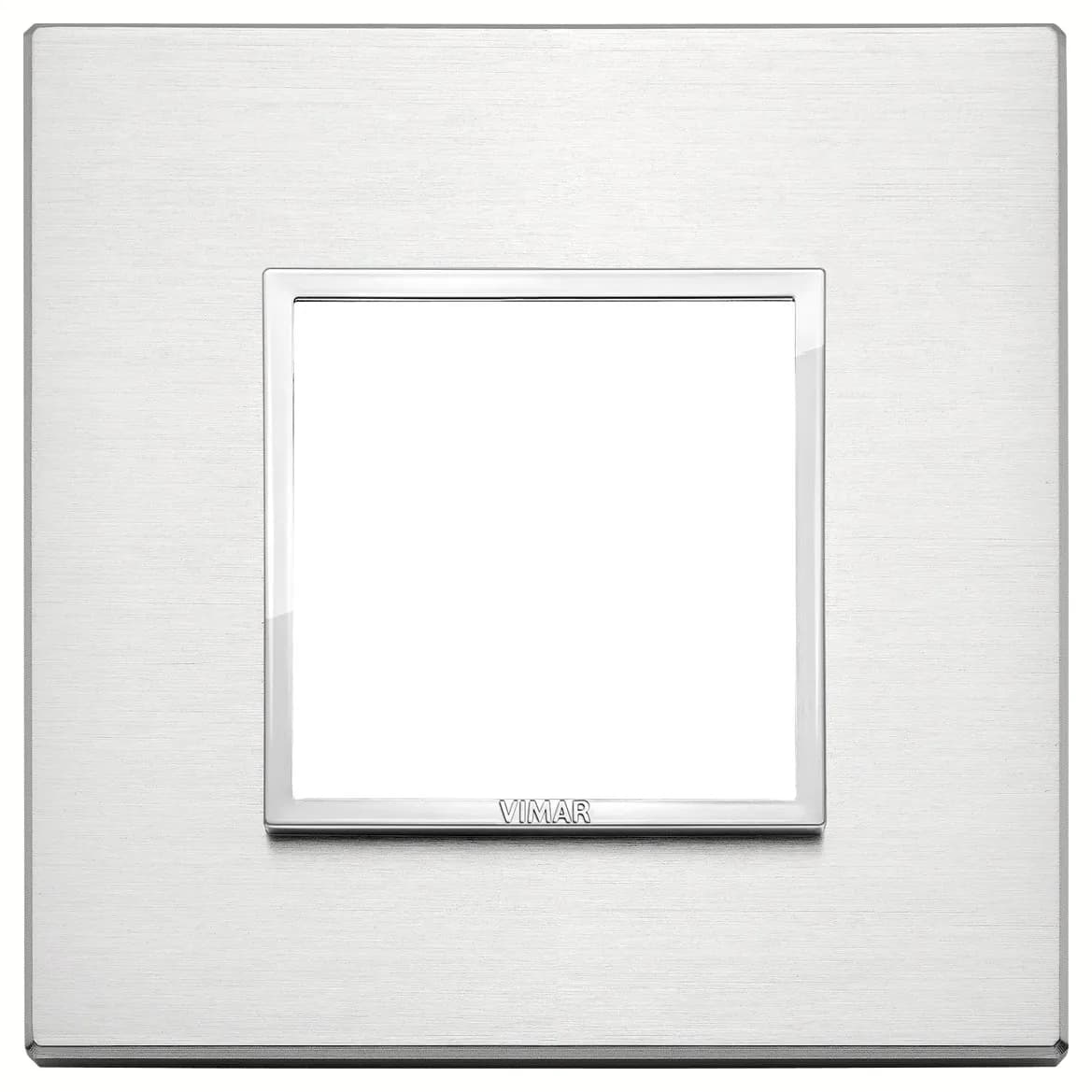 Eikon Cover Plate: 2 Module, Brilliant aluminium product image