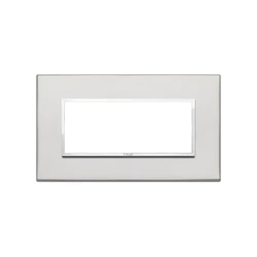 Eikon Evo: 5-Module British Standard Cover Plate, Aluminium, Silver product image