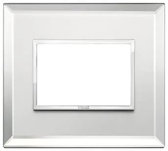 Eikon Evo Plate, Silver Ice Glass, 3 Module product image