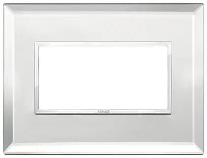Eikon Evo Plate, Silver Ice Glass, 4 Module product image