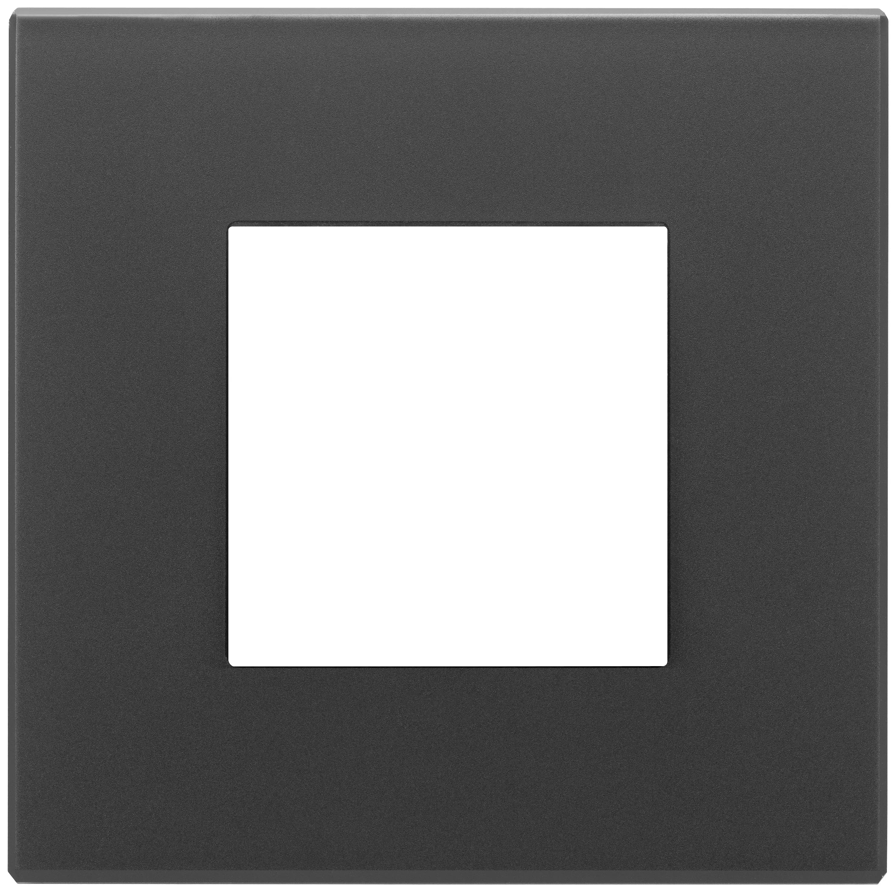 Eikon Exe: 2 Module Cover Plate, Square, Crystal, Glass, Satin Black product image