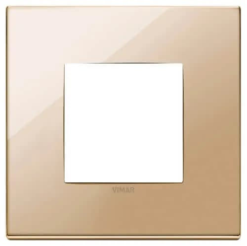 Eikon Exe Square Cover Plate Gold 2 Module product image