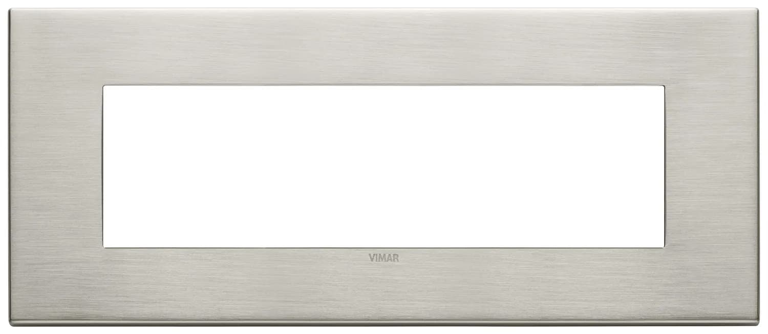 Eikon EXE: 7-Module Cover Plate, Metal, Brushed Nickel product image