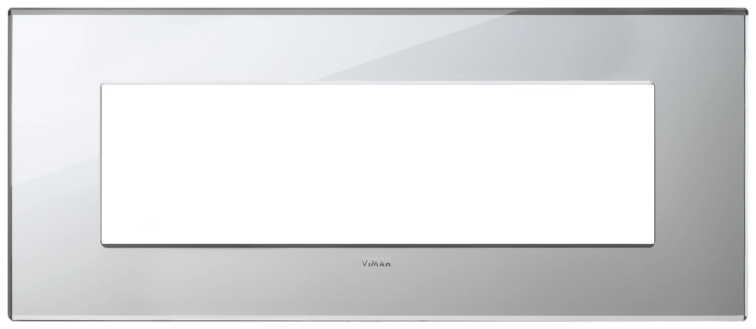 Eikon Exe: 7-Module Glass Cover Plate, Crystal, Ice Silver product image