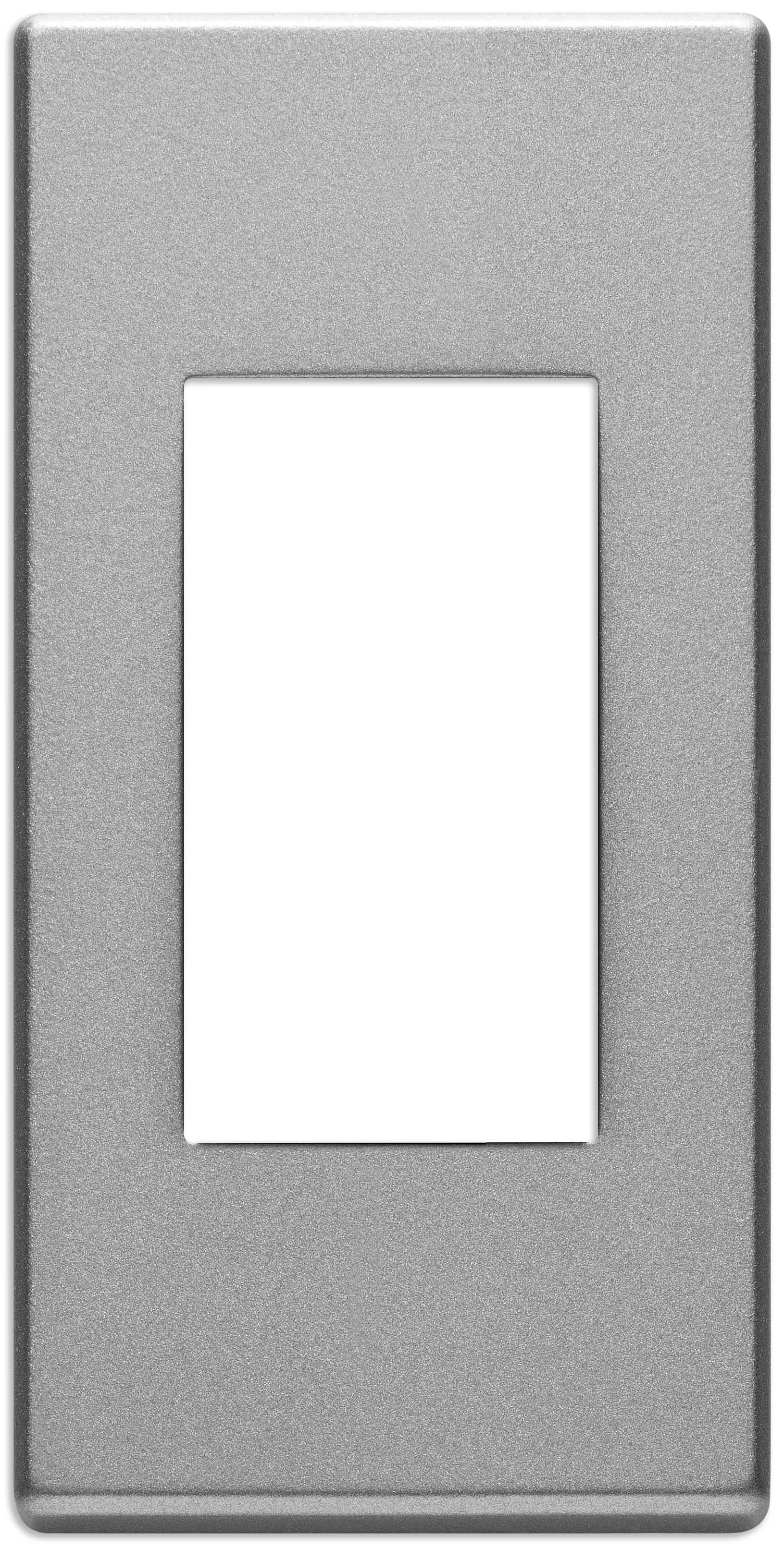 EIKON EXE Cover Plate 1-Module Metal Total Look Next Matt Silver product image