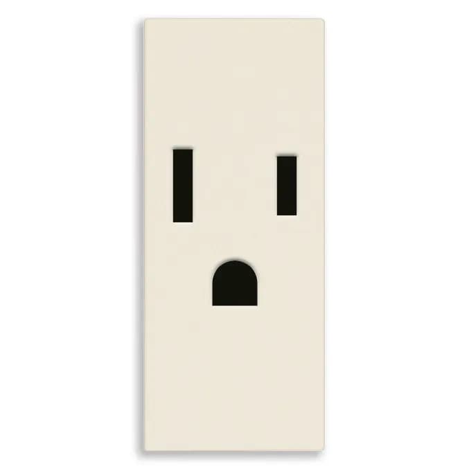 Linea: USA/Arabian Outlet, 2P+T, 15A-127V SICURY, 1 Module, Canvas product image