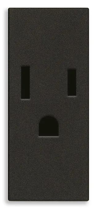 LINEA: USA SICURY Outlet, 2P+E, 15A-127V, 1 Modules, Black product image