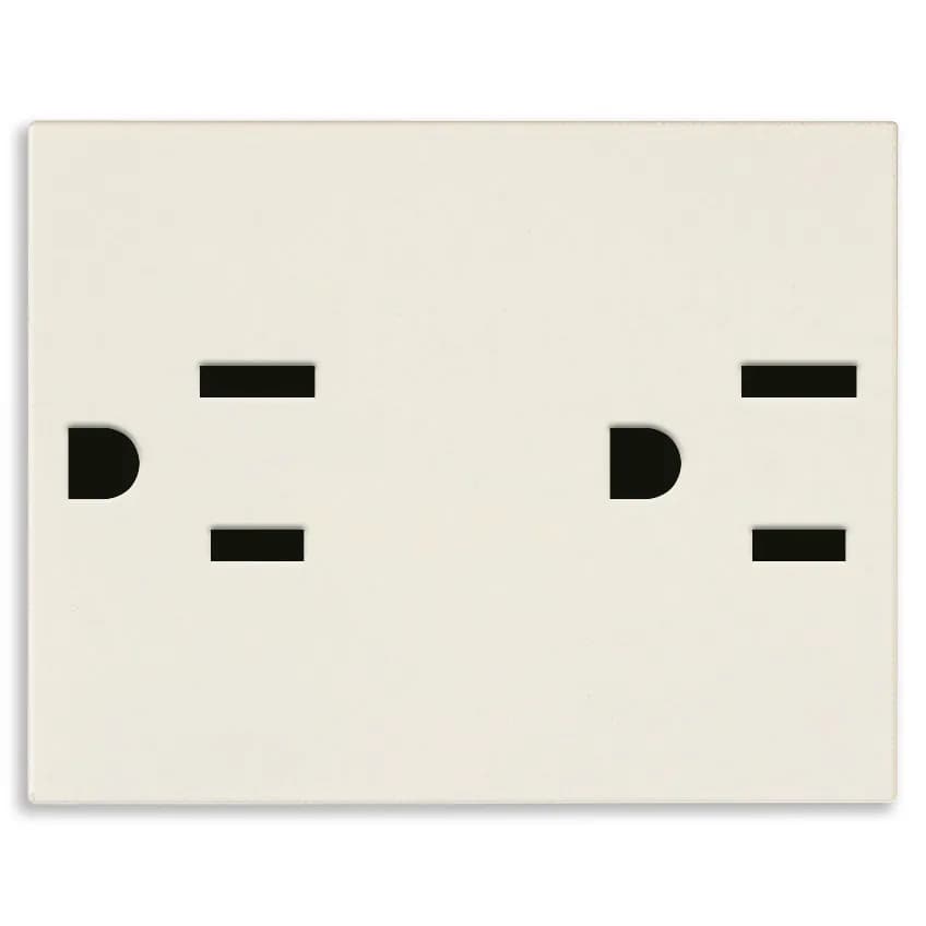 Linea: USA/Arabian Duplex Outlet, 2P+T, 15A-127V, SICURY, 3 Modules, Canvas product image