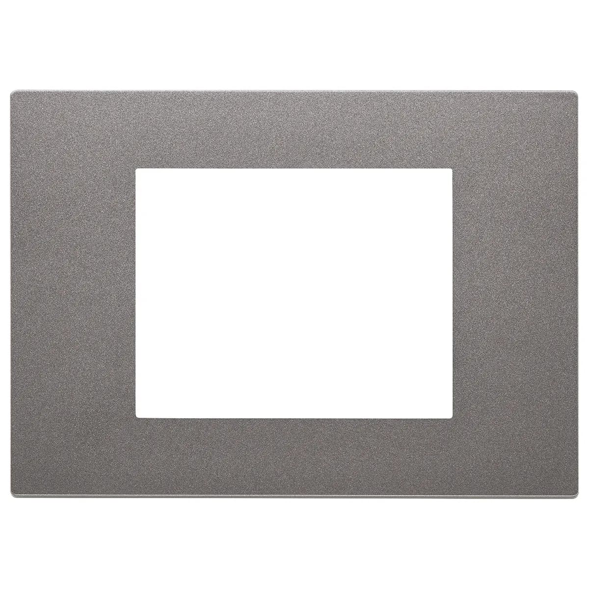 Linea: Cover Plate, 3-Module, Technopolymer Metal product image