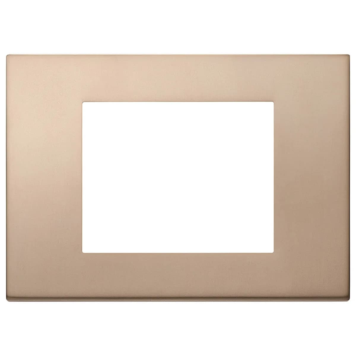 Linea: Cover Plate, 3-Module, Metal Bronze product image