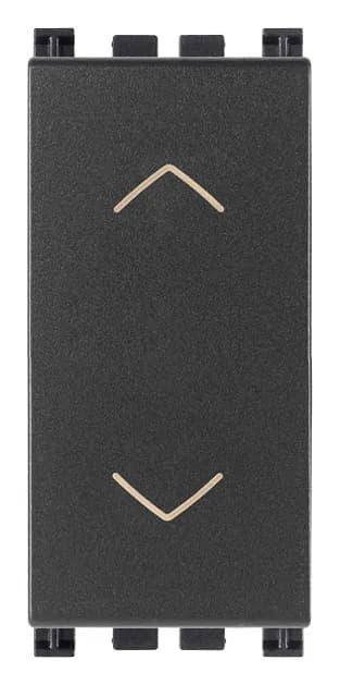 Arke: Customizable Switch 2P, 10A, 250V, 6 terminals, central Off position, Grey product image