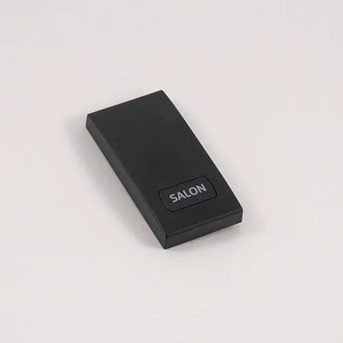 Eikon switch cover:  "Salon" engraved bottom Center, illuminable, grey product image