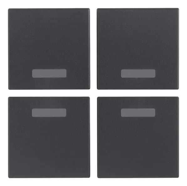 Eikon: KNX, Four half-buttons 1-module, Interchangeable, w/o symbol, Grey, Spares product image