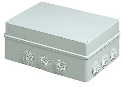 Vimar Surface Mount Junction Box w/Cable Entries 240x190x90mm, RAL 7035, Grey, IP55 product image