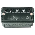 4-Module Flush Mounting Box for Masonry Walls Black product image