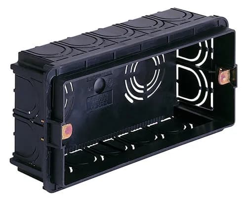 MOUNTING BOX: 5M FLUSH-MNT, RECTANGULAR, BLACK product image