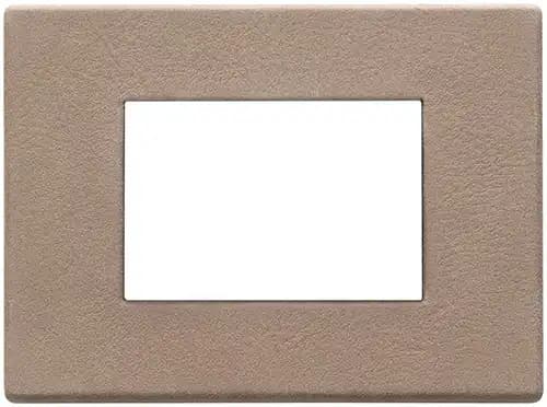 EIKON EXE COVER PLATE 3-MODULE LEATHER STEPPE product image